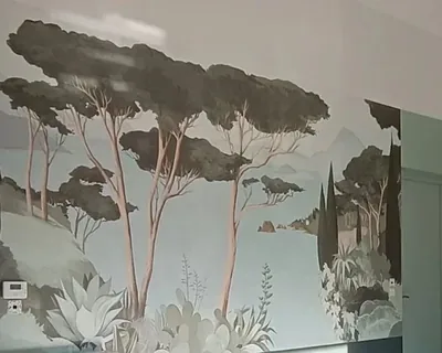 Pose de papier peint panoramique dans un intérieur du Bassin d’Arcachon par JS Ambiance Peinture